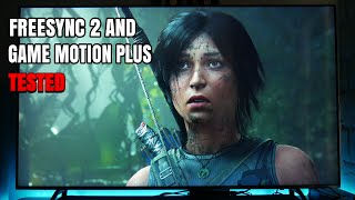 Shadow of the Tomb raider Xbox one X Freesync and Game Motion Plus on Samsung Q6FN