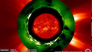 30 Days lapse:::AIA 304, LASCO C2, COR1-A (2013-12-07 21:39:55 - 2014-01-