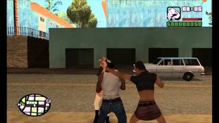 GTA SANANDREAS CRAZY GIRL FIGHTS BACK (trolling)
