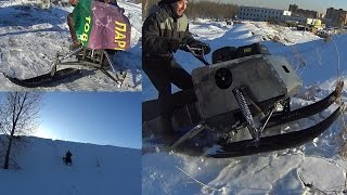 Мотобуксировщик эволюционирует в снегоход!!! Проверка в жестких условиях!!!