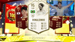OMG I GOT 95 RONALDINHO!! & TOP 100 REWARDS! FIFA 20