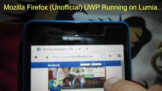 Mozilla Firefox (Unofficial) UWP Browser Running on Lumia