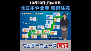 【夜の1分天気】明日10月23日(日)の天気予報 #shorts