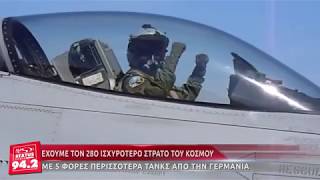 ΕΧΟΥΜΕ ΤΟΝ 28ο ΙΣΧΥΡΟΤΕΡΟ ΣΤΡΑΤΟ ΤΟΥ ΚΟΣΜΟΥ, ΜΕ 5 ΦΟΡΕΣ ΠΕΡΙΣΣΟΤΕΡΑ ΤΑΝΚΣ ΑΠΟ ΤΗΝ ΓΕΡΜΑΝΙΑ