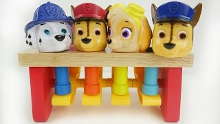 Peg pouding bench with paw patrol