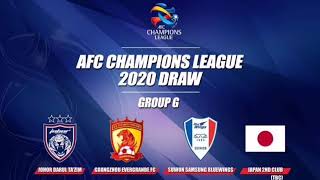 JDT AFC Champion League 2020 Draw - GROUP G