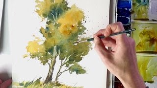 Einen Baum aquarellieren (English Subtitles)