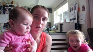 Zoe(2 yrs 11 months) and Alexandra(16 weeks) Update! On Australia day 2014