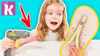Как сделать обувь из горячего клея | ЛАЙФХАКИ С ТЕРМОКЛЕЕМ | DIY How to make shoes with hot glue gun