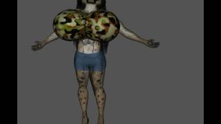Hyena Breasts/Boobs/BE/Busted Bust inflation (Ultra-Slow-Motion), Video by LightTails255