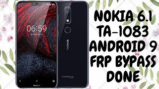 nokia 6.1 plus (TA-1083) android 9Pie frp bypass done NEW method
