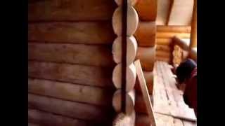 Срубы домов и бань, вставка ройки