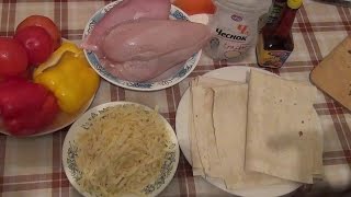 Мои рецепты # 1 /// Куринная грудка с овощами в лаваше