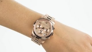 Michael Kors Ladies Rose Gold Tone Bracelet Watch MK5128