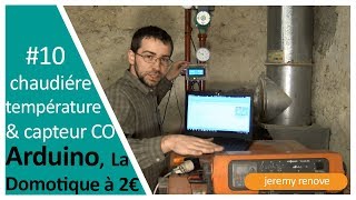 LA DOMOTIQUE À 2€ : APPAREIL DE MESURE SUR CHAUDIÈRE, ARDUINO, DS18B20, capteur CO MQ-7 ET LCD
