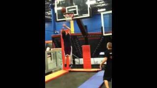 Sky Zone trampoline basketball (watch until it ends)