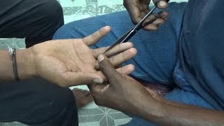 THE WORLD'S  BEST FINGER MASSAGE WITH SCISSOR /ASMR RELAXING,,