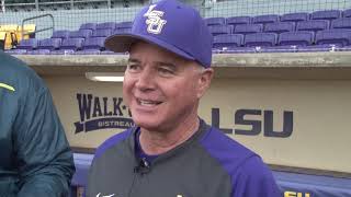 LSU HC Paul Mainieri talks about the new technology his team uses to practice