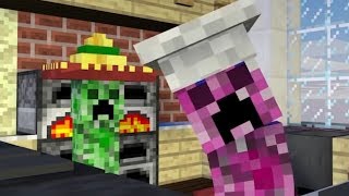 Monster School VS Minecraft Life - Cooking Challenge - Minecraft Animation IRL Школа Монстров