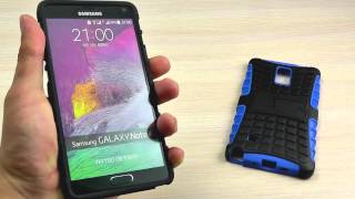 ОБЗОР: Противоударный Чехол-Накладка для Samsung Galaxy Note 4 SM-N910H с Подставкой