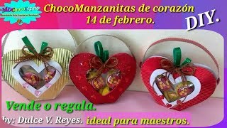 DIY/ 14 de febrero, Chocomanzanas de corazón para vender Un ChocoRegalo.