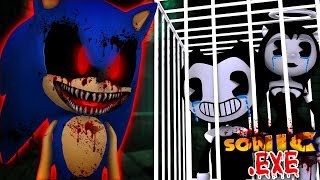 Minecraft SONIC.EXE - EVIL SONIC.EXE HAS KIDNAPPED BENDY AND TRAPPED HIM IN HIS OWN BASEMENT!!!!