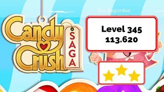 Candy Crush Saga Level 345 - No Boosters