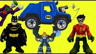 Imaginext Batman saves Robin from Joker Gorilla Grodd & Bane Gotham city Superheroes Just4fun290
