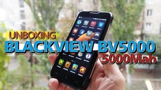 Blackview BV5000. Водонепроницаемый смартфон с ALIEXPRESS с IP67, батареей 5000Mah. Распаковка.