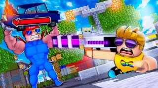 НУБ КАЧОК против БОССА в СИМУЛЯТОР КАЧКА ROBLOX Mega Noob Simulator????