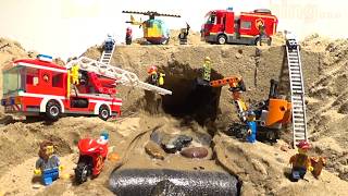 LEGO Dam Breach - LEGO Fire Trucks