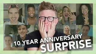 10 YEAR SURPRISE REACTION | Tyler Oakley