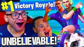 *NEW* SOCCER SKIN MADE 9 YEAR OLD LITTLE BROTHER UNSTOPPABLE! HE WON A SOLO WITH 10 KILLS FORTNITE!