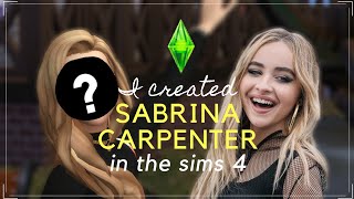 Creating Sabrina Carpenter in the Sims 4! ✨