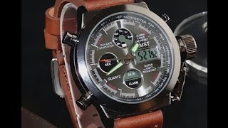 Распаковка, Aliexpress, 15$, AMST 3003 мужские супер часы!