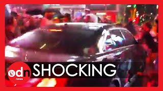 Moment Car Ploughs Into Black Lives Matter Protesters in Times Square, New York City