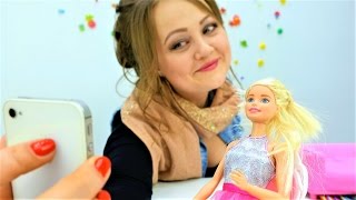 Видео про куклы: одевалки, игры макияж и прически с Барби
