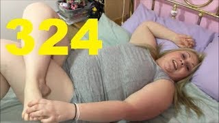 ADELESEXYUK TRYING ON A GREY FLOWING DRESS