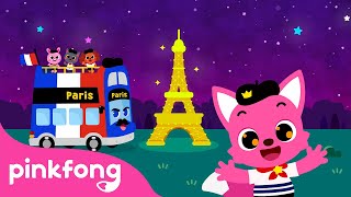 Bus Turístico en París | Autobuses | Pinkfong Canciones Infantiles