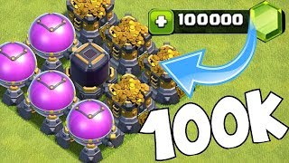 GET 100K FREE GEMS!!! "Clash of clans" GEM GIVEAWAY!!