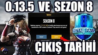 0.13.5 GÜNCELLEMESİ VE SEZON 8 ROYALE PASS ÇIKIŞ TARİHİ PUBG Mobile 0.13.5 update and Season 8