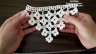 4 yapraklı yonca dantel modeli isteyen şal da yapabilir tigişi #dantel #lace #şal #pattern #261