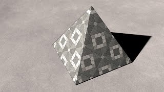 Net of 3D Solid Shapes / Развертки многогранников - Square Pyramid / Четырехугольная пирамида (J1)