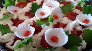 РОМАШКИ ИЗ ЯЙЦА. УКРАШЕНИЕ БЛЮД