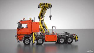 Technic Lego Crane Truck 8258 3D Render