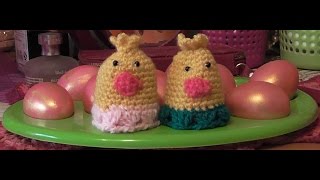 Птенчик крючком - футляр для пасхальных яиц