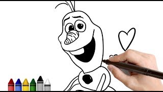How to Draw Olaf from Frozen ★ Drawing for kids Tutorial - Art Lessons | KidsAtWork