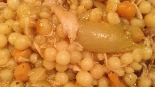 Lebanese Moghrabieh Recipe  -  المغربية بالدجاج على الطريقة اللبنانية