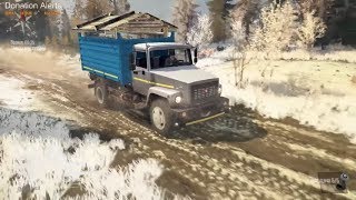 Spintires: MudRunner Газ 3309 4x4 Зимняя Переправа