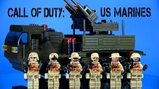 Special Forces US Marines & Sluban Anti-Aircraft Unofficial LEGO Minifigures Building Set